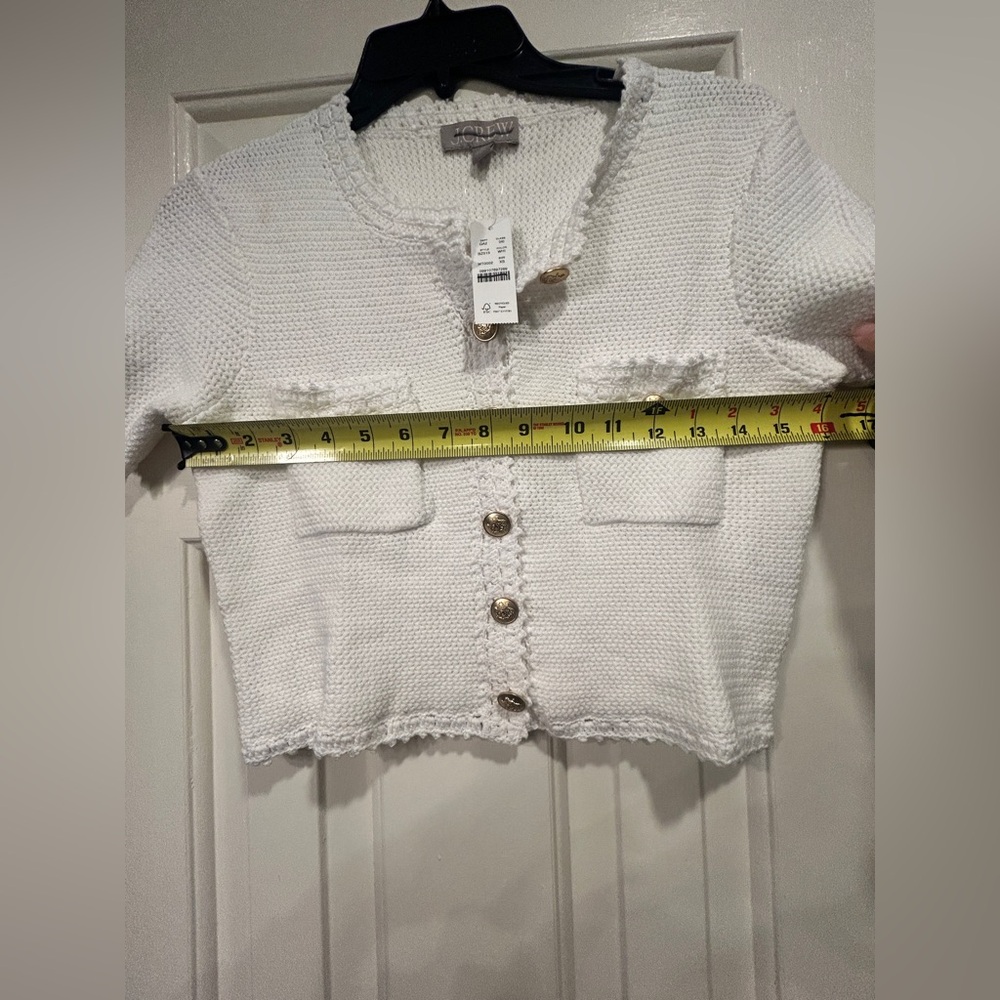 NWT J. Crew Short-sleeve sweater lady jacket Size X Small $138 - Picture 9 of 11